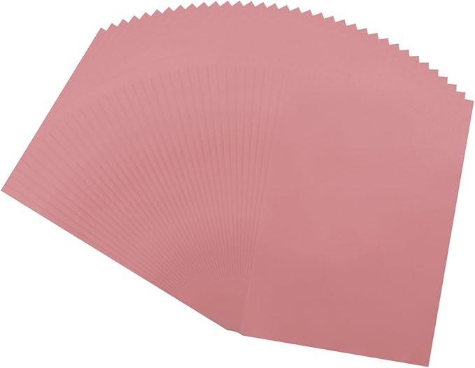 MECCANIXITY 100 Sheet Colored Vellum Paper 5.9" x 8.3", 100gsm Translucent Printable Vellum Sheets for Printing Wedding Invitations Inkjet Laser Printer, Pink