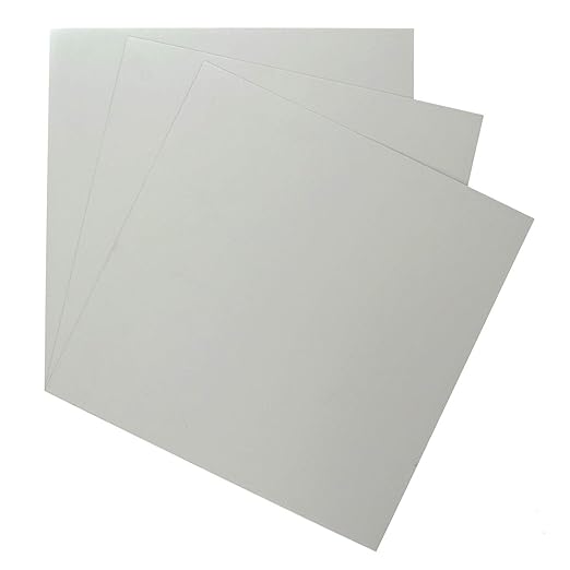 EAGLE 1: 12" x 12" 26 Gauge Sheet Metal Squares (3 Pack Per Order, Multiple Colors) Great for Arts, Crafts, DIY Home or Work Projects (6" X 6", Ash Grey)