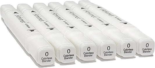 6pcs Colorless Alcohol Markers Set, Blender Blending Clear Markers Dual Tips Art Drawing Sketched Double Tipped for Adults Kids (Colorless)