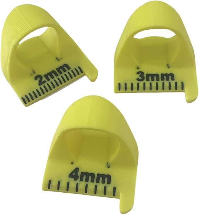 Sewing Finger Ruler for Even Stitches, Magnetic Seam Guide Sewing Kit Supplies Non-Slip Template Mini Measuring Gauge 4mm 3mm 2mm, Quilting Templates Precision Sewing DIY Handmade Sewing Tool (Yellow)