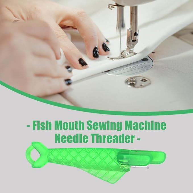 Automatic Sewing Needle Threader, Fish Type Quick Needle Threaders for Hand Sewing, Sewing Machine Needle Threader Tools, Sewing Supplies - Designed for Sewing Lovers Alike (green-3pcs)