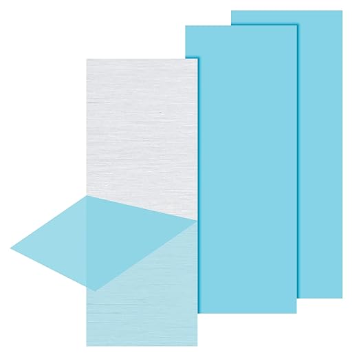 PATIKIL 6061 T651 Aluminum Sheet Metal 10 x 8 x 1/8(0.125") Inch 3Pcs Flat Plain Aluminum Plate Covered Stock with Protective Film, Heat Rectangle 3MM for Lndustry Crafting