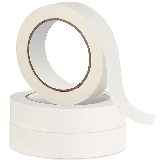 WANBAO Masking Tape Masking Tape Bulk 0.7 inch 55 Yards 3 Rolls for DIY Painting, Labeling, Packing, Craft, Art, etc, 165 Total Yards
