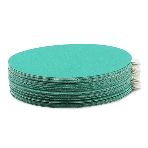 BHA 5” Green Film PSA Self Adhesive Sanding Discs - 50 Pack - Wet/Dry, Sticky Back, Premium Aluminum Oxide for Long-Lasting, Low-Dust & Load Resistant Sanding and Surface Finishing - 600 Grits