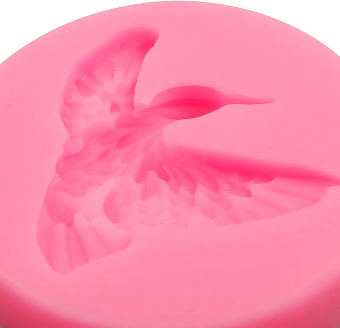 Hummingbird Silicone Fondant Mold, Bird Cake Decorating Mold, Pink, Set of 2
