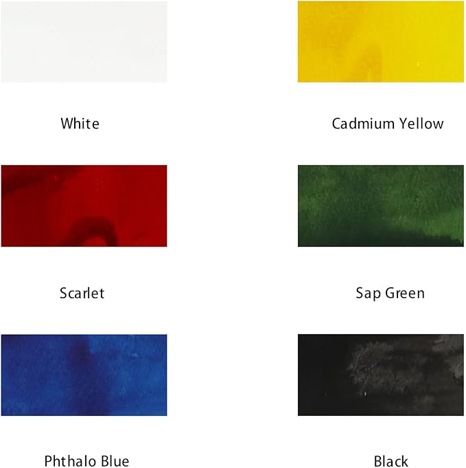 Mont Marte Acrylic Ink Premium 6pc x 20ml (0.7 US fl.oz), Acrylic Inks for Artists, Essential Colors, Ideal for Air Brush, Pouring Art, Scrapbooking, Ink Drawing, Mixed Media