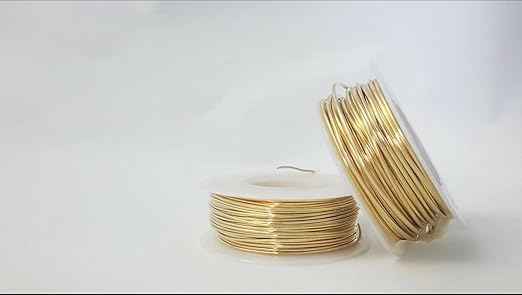18 Gauge, Jeweler's Brass Wire, Red Brass, Round Dead Soft CDA #230 Alloy Jewelry Grade - 4oz (54FT) by CRAFT WIRE