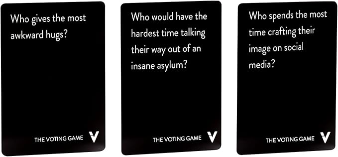 The Voting Game - The Hilarious Adult Party Card Game About Finding Out Who Your Friends are - Perfect for College Students, Fun Parties and Board Games Night with Your Friends