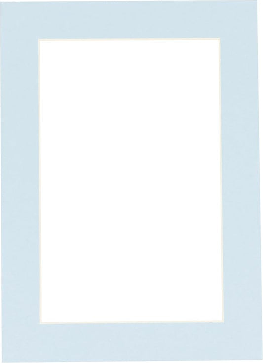5.5x8.5 Mat for 8.5x11 Frame - Precut Mat Board Acid-Free Show Kit with Backing Board, and Clear Bags Baby Blue 5.5x8.5 Photo Matte For a 8.5x11 Picture Frame Matboard for Framing, Pack of 1 Mat