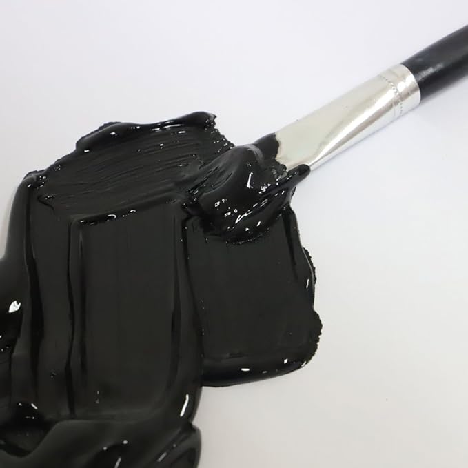 Mont Marte Discovery School Acrylic, 2 PACK, Black, 1/2 Gallon (2 Liter). Ideal for Students and Artists. Excellent Coverage and Fast Drying. Pump Lid Included.