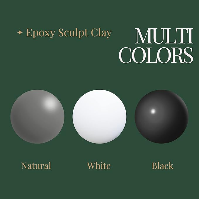 Smalltongue AB Epoxy Sculpt Clay, 2 Part Modeling Compound (A & B) 2 Pound, Epoxy Sculpture Modeling Paste Clay, for Modeling, Repair, Fill Up Retrofit and Sculpture, Natural Colors