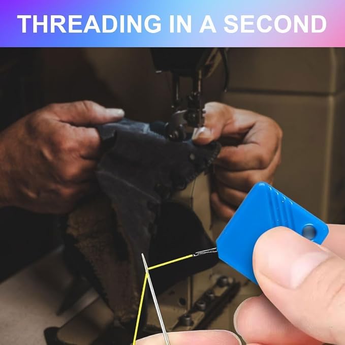 Automatic Needle Threaders for Hand Sewing, 2025 Upgrade Embroidery Floss, Sewing Machine Needle Threader, Sewing Supplies Tool, Fits All Needle Sizes (10, Green)
