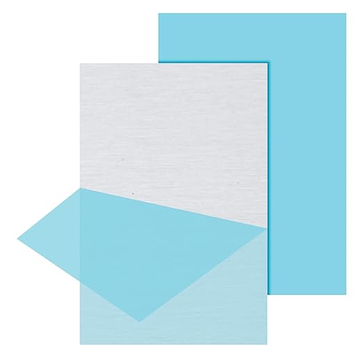 PATIKIL 6061 T651 Aluminum Sheet Metal 16 x 12 x 1/8(0.125") Inch 2Pcs Flat Plain Aluminum Plate Covered Stock with Protective Film, Heat Rectangle 3MM for Lndustry Crafting