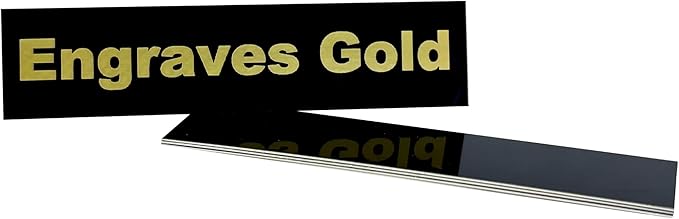 Blank Metal Plates for Laser Engraving - 4 Pack | Aluminum Sheets 0.020" Thick | CO2, Diode, Fiber Laser Compatible | Multiple Sizes & Colors (Black (engraves gold), 6.25x8.25 inch)