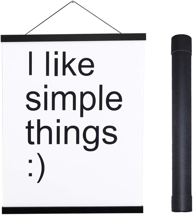 Artmag Magnetic Poster Hanger Frame, 20x28 20 x 30 20x26 Light Wood Wooden Magnet Canvas Artwork Print Poster Hangers Frames Hanging Kit (Black, 20")