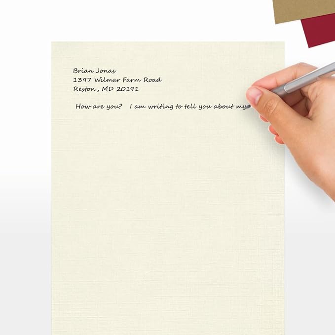 LUXPaper 8.5" x 11" Paper | Letter Size | Natural Linen | 80lb. Text | 250 Qty