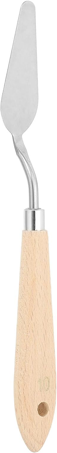 PATIKIL Art Spatula, No.10 20mm Stainless Steel Flexible Palette Knife Painting Knife Painting Spatula Oil Painting Mixing Scraper with Wood Handle for Canvas Acrylic Painting, Brown