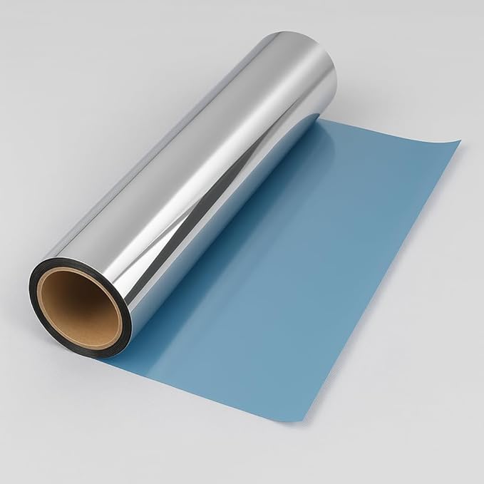 Rockrose Professional Window Tint for Home – One Way Privacy Window Film for Home Offices Heat Blocker Reflective Adhesive Mirror Tint with 99% UV Block – Blue-Silver 24 in x 25FT