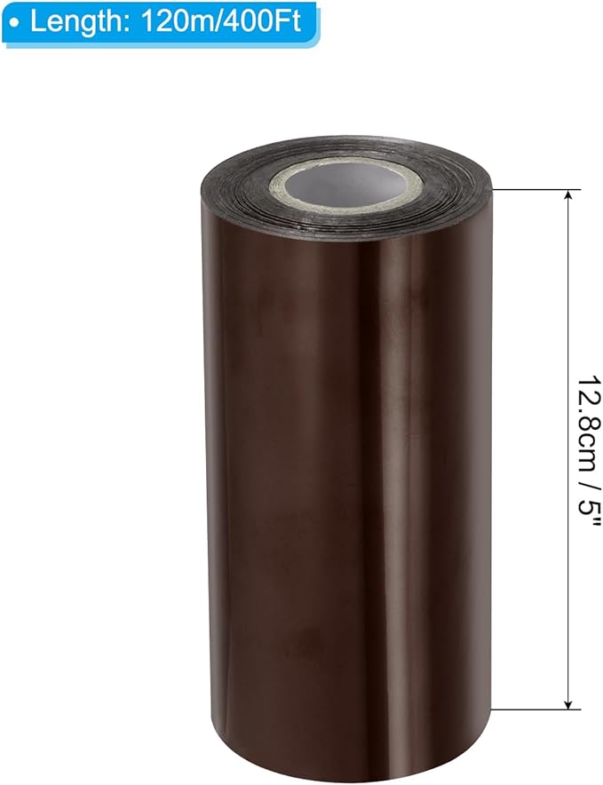 PATIKIL 5"x400Ft Hot Stamping Foil Paper, Heat Transfer Hot Stamping Paper Foil Roll for Leather DIY Logo Decor Craft Gift Package Scrapbook Card, Brown
