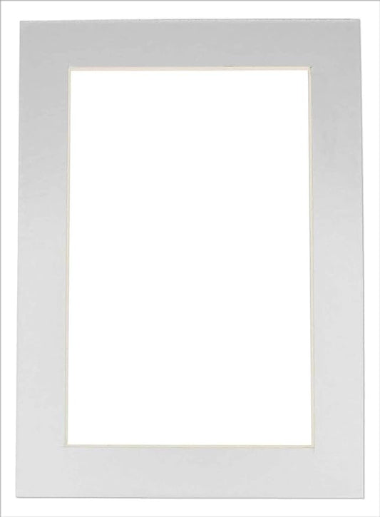 5x7 Mat for 8.5x11 Frame - Precut Mat Board Acid-Free Show Kit with Backing Board, and Clear Bags Metallic Silver 5x7 Photo Matte Made to Fit a 8.5x11 Picture Frame Matboard for Framing, Pack of 1 Mat