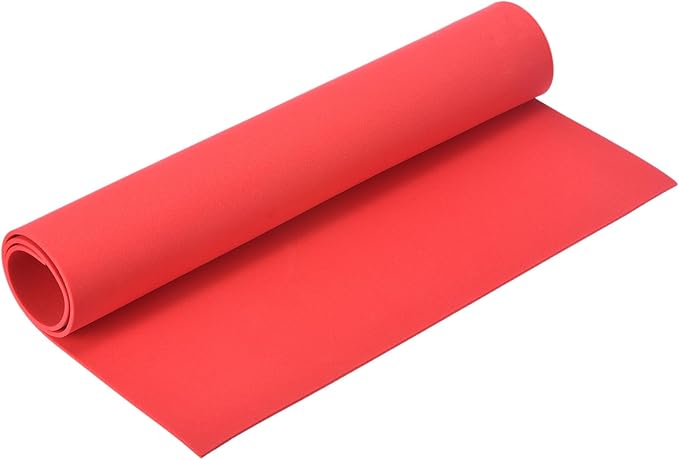 MECCANIXITY Foam Sheets Crafts 19x12 Inch 1mm EVA Craft Foam Paper Foam Sheets for Crafts Projects DIY Cosplay Modeling, Dark Red
