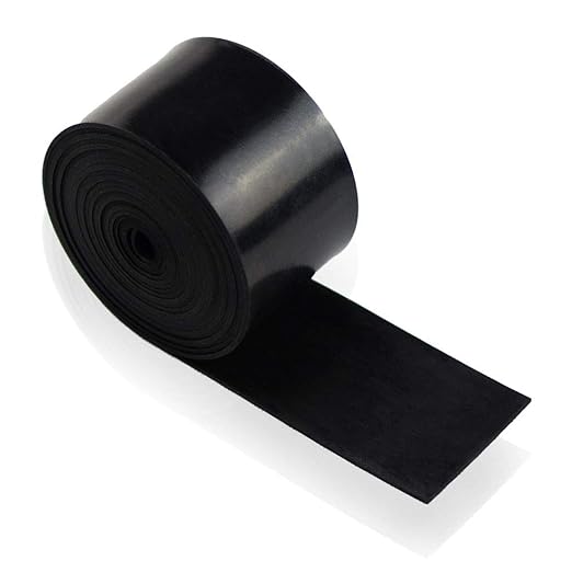 DOBTIM Thin Solid Neoprene Rubber Strips 1/16 (.062)" Thick X 2" Wide X 110" Long, Rubber Sheets, Rolls & Strips Use for Gaskets, Sealing, Bumpers, Protection, Abrasion, Flooring