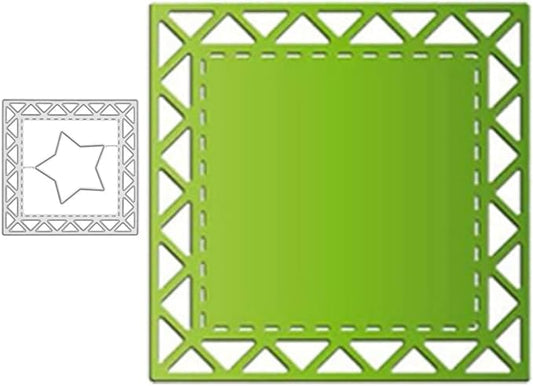Cutting Dies Metal Stencils Scrapbooking Tools DIY Embossing Template for Paper Card Making Album Arts Crafts Supplies (Star Frame-6.9x6.9cm)