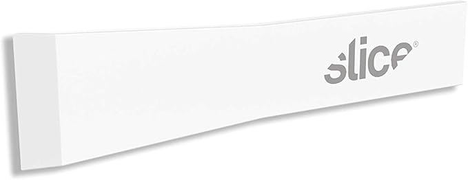 Slice 10534-CS Chisel Blades, Ceramic Blade Lasts 11x Longer Than Metal, Finger Friendly Edge, 24 Blades, White