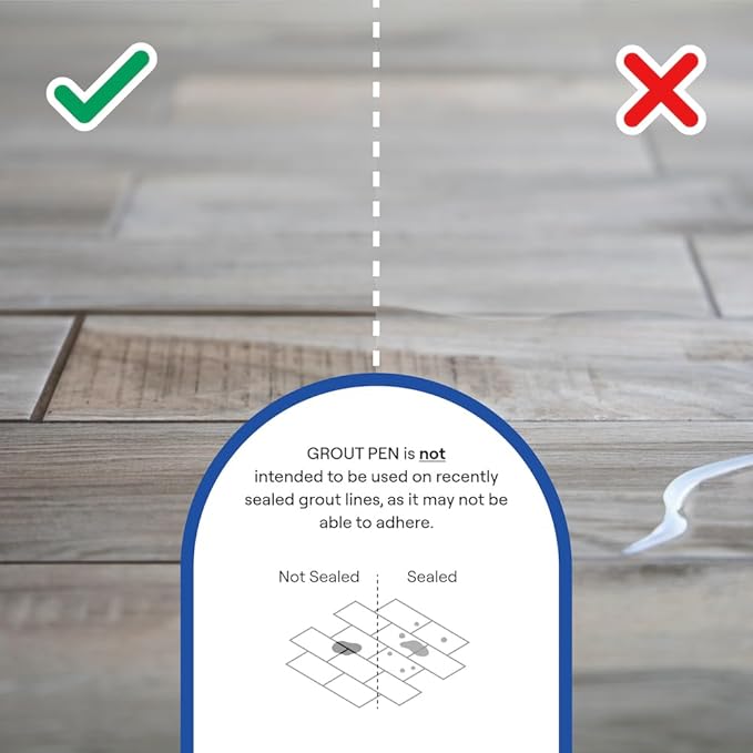 Grout Pen Black Grout Paint: Waterproof Tile Paint Grout Refresh Restorer for Floor, Kitchen & Bathroom Shower Tiles - Black - Can Size for Larger Projects - 125ml (4.2oz)