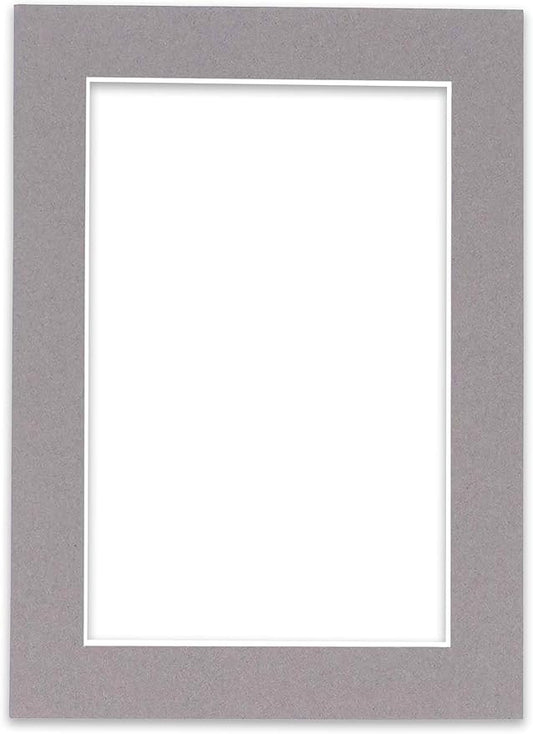 6x8 Mat for 8x10 Frame - Precut Mat Board Acid-Free Show Kit with Backing Board, and Clear Bags Charcoal 6x8 Photo Matte Made to Fit a 8x10 Picture Frame Matboard for Framing, Pack of 1 Mat