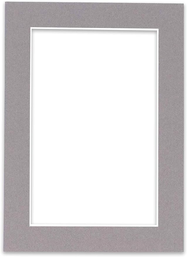 5x7 Mat for 8.5x11 Frame - Precut Mat Board Acid-Free Show Kit with Backing Board, and Clear Bags Charcoal 5x7 Photo Matte Made to Fit a 8.5x11 Picture Frame Matboard for Framing, Pack of 1 Mat