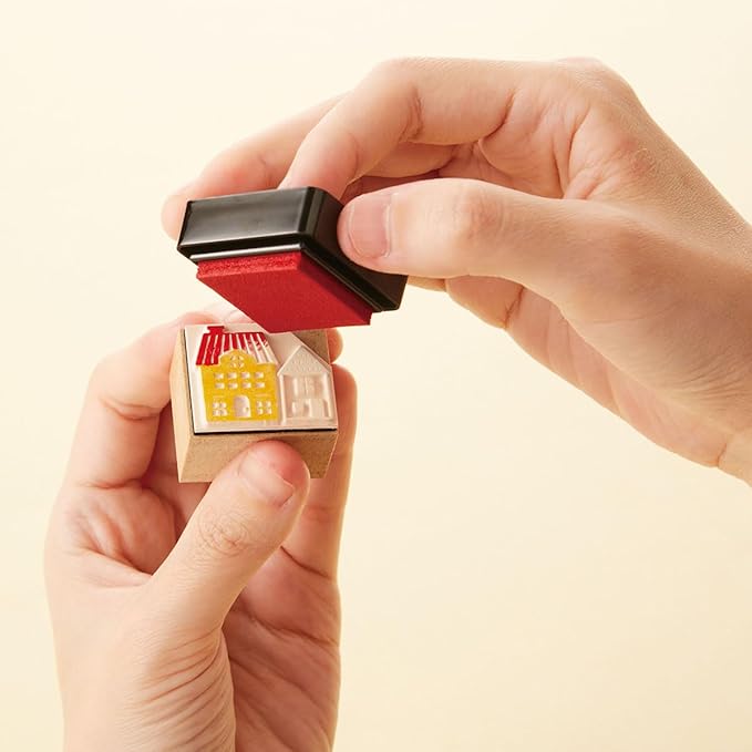 IROMOYO WARABE Stamp PAD, Small Traditional Japanese Ink Colour, Oil-Based Ink pad - Chrome Yellow