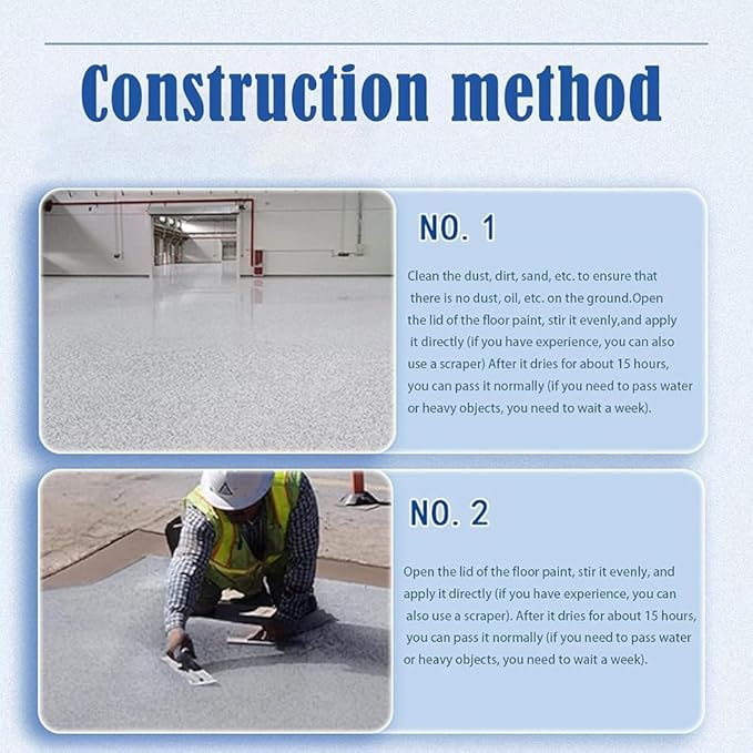 Louis Forest Epoxy Floor Paint, High-Gloss Marble Effect Epoxy Floor Coating (Blue-B,1pcs)