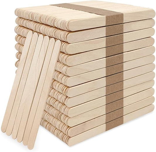 1000 Pcs Craft Sticks Ice Cream Natural Wood Popsicle Craft Sticks 4.5 inch Length Treat Ice Pop for DIY Crafts