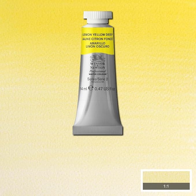 Winsor & Newton Professional Watercolor, 14ml (0.47-oz) Tube, Lemon Yellow Deep
