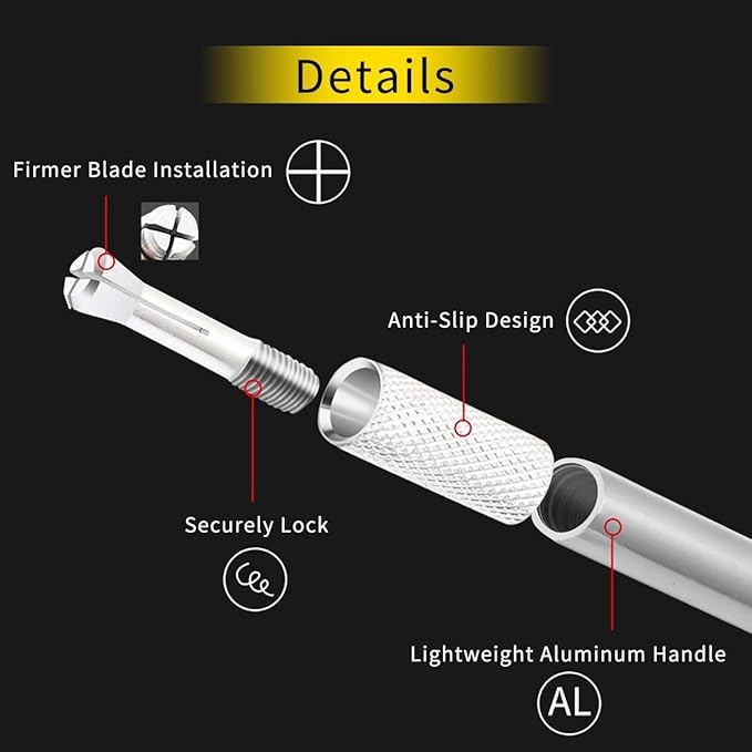 1 Pcs Craft Knife Hobby Knife with 11 Pcs Stainless Steel Blades Kit, 1pcs Steel 15MM Ruler for Art, Scrapbooking,Stencil