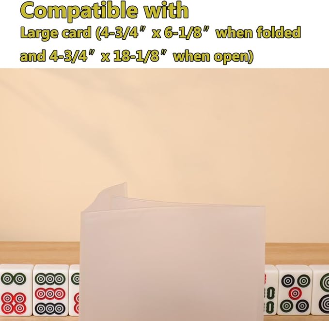 aoG Mahjong Card Holder, Large Print, 1 Pcs, for Mah Jongg Hands and Rules, Non Glare, PVC Plastic, Soft, Durable, 2025
