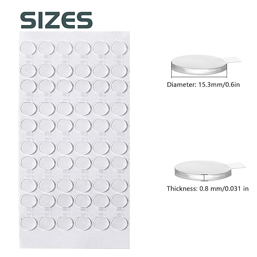 Adhesive Stick dots Two-Sided Sided Mounting Putty Stick Tack for Wall Hanging Crafts Balloons Festival Party Decorations,Clean Removable(0.6"*0.6"-320)