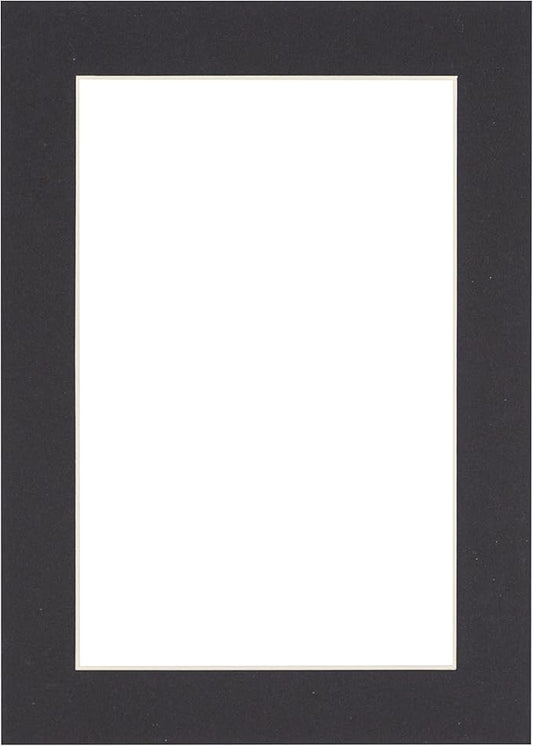 5.5x8.5 Mat for 8.5x11 Frame - Precut Mat Board Acid-Free Black 5.5x8.5 Photo Matte For a 8.5x11 Picture Frame, Premium Matboard for Family Photos, Show Kits, Art, Picture Framing, Pack of 1 Mat
