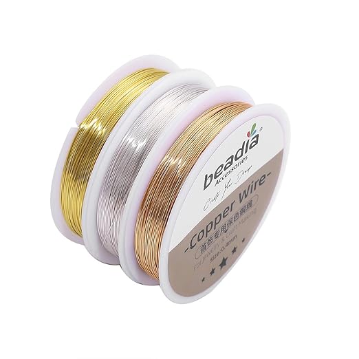 Silver Copper Wire 0.4mm Bead Cord for Bracelet Necklace Charm Beading Jewelry Making 27yard
