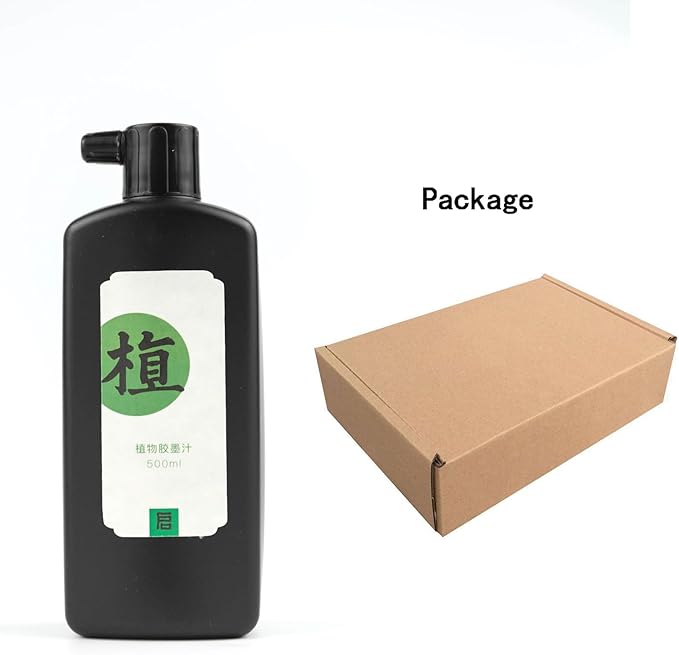 Odorless Calligraphy and Sumi Liquid Ink, Black Ink for Chinese Calligraphy & Painting, Sumi Ink for Chinese Brush and Japanese Kanji (Odorless 3.5oz/ 100ml)