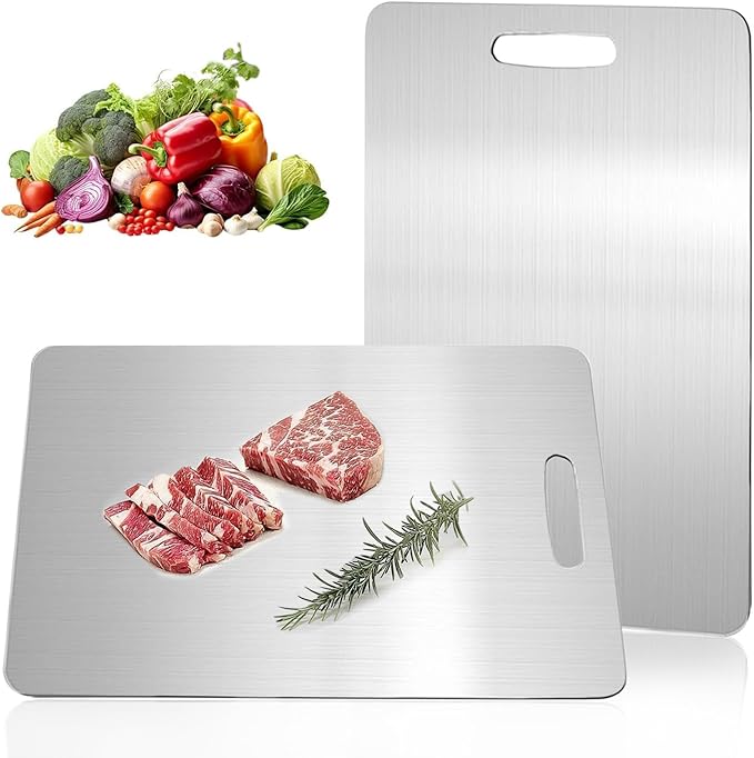 Titanium Cutting Boards for Kitchen,Katuchef Titanium Cutting Board,Non toxic Doubld-Side Available Chopping Boards, Easy to Clean and Store(1PC-L:15.35 * 11.02)