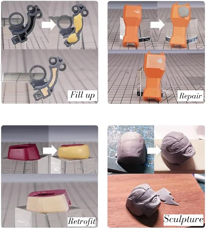 Smalltongue AB Epoxy Sculpt Clay, 2 Part Modeling Compound (A & B) 2 Pound, Epoxy Sculpture Modeling Paste Clay, for Modeling, Repair, Fill Up Retrofit and Sculpture, Natural Colors