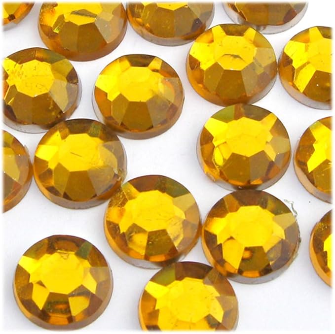 The Crafts Outlet 72pc Rhinestones Round 20mm - Flatback Light Orange