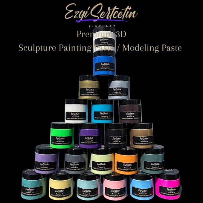 3D Sculpture Painting Paste|Texture Paste|Decorative Plaster|Ready to Use|Unique Colors|Ideal for Artwork|Stencil|Flowers|Texture|Art Relief|New Formula| 6 oz (Metallic Purple)