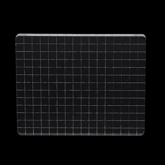Clear Acrylic Stamp Blocks, 5.12" * 6.3" Acrylic Stamping Block Tool Clear Stamp with Grid Lines for Photography Props Scrapbooking Crafts Card Making