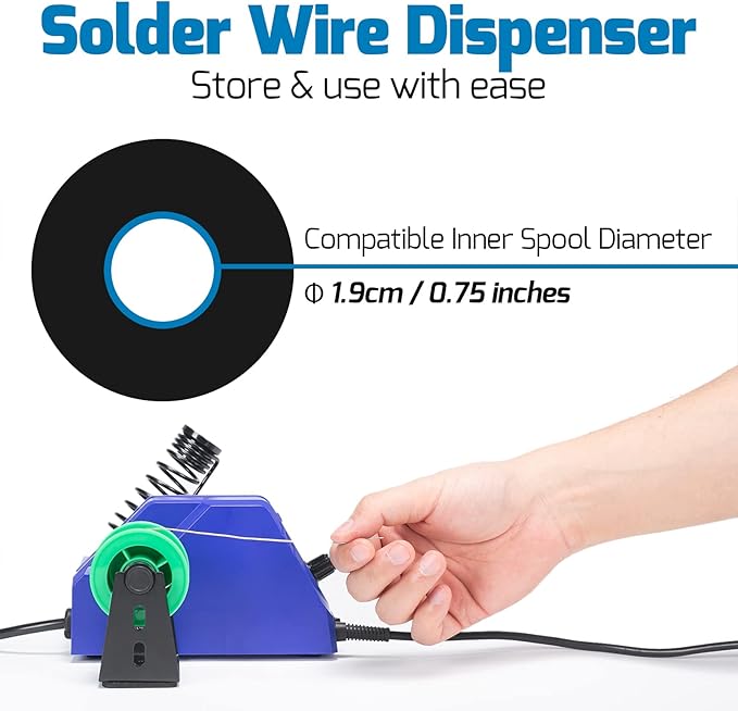 WEP 926LED V3 Soldering Station 130W MAX Soldering Iron Kit with Solder Wire, 5 Soldering Tips, Tweezers, Solder Sucker, Tip Cleaner, Temperature Control, Sleep Mode, C-F Conversion