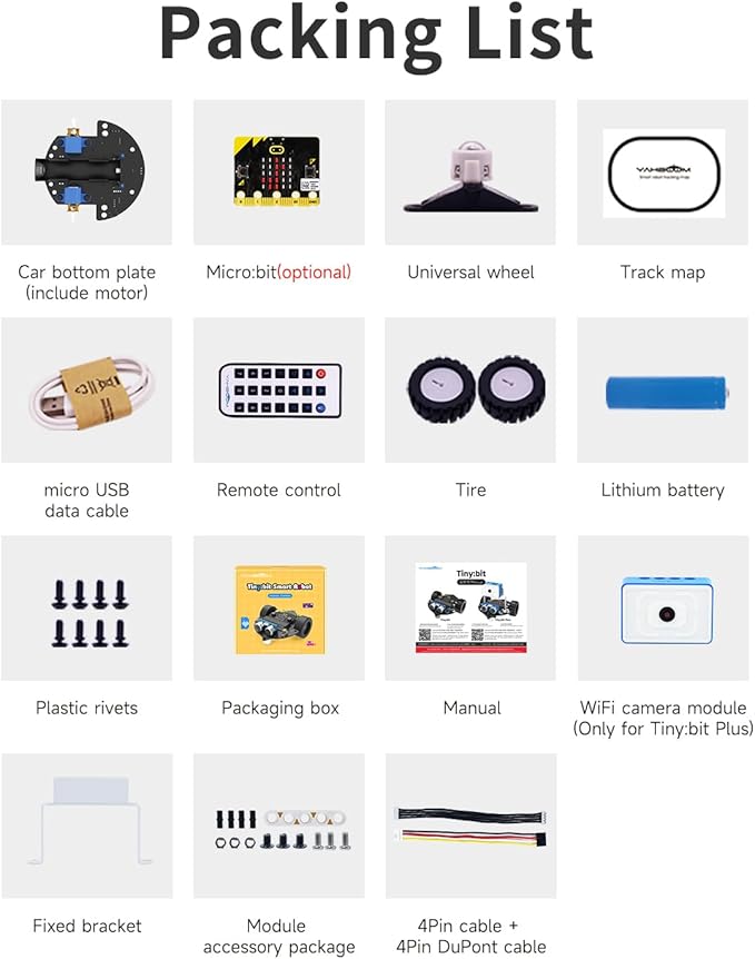 Yahboom Micro:bit Start Robot Kit with ESP32 Camera HD Video App Control for 8+ DIY Programmable STEM Education Toy Car with Tutorial Super Cost-Effective (with v2)