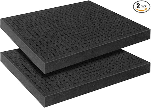 Pick and Pluck Foam Sheets, 2Pcs 16 x 12 x 1.5 Inch Pick Apart Foam Insert for Camera Storage, Crafts, Tool Box, Storage Drawer