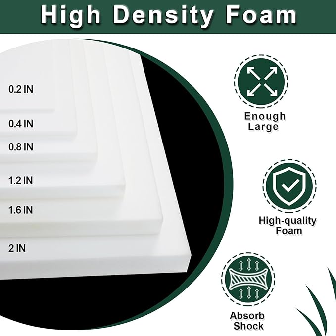 59x79x0.4 Inches Craft Foam Sheets, Suitable for Shipping, Packing, Mailing, DIY, Cosplay, Cushioning Foam, 35D High Density Foam Sheets